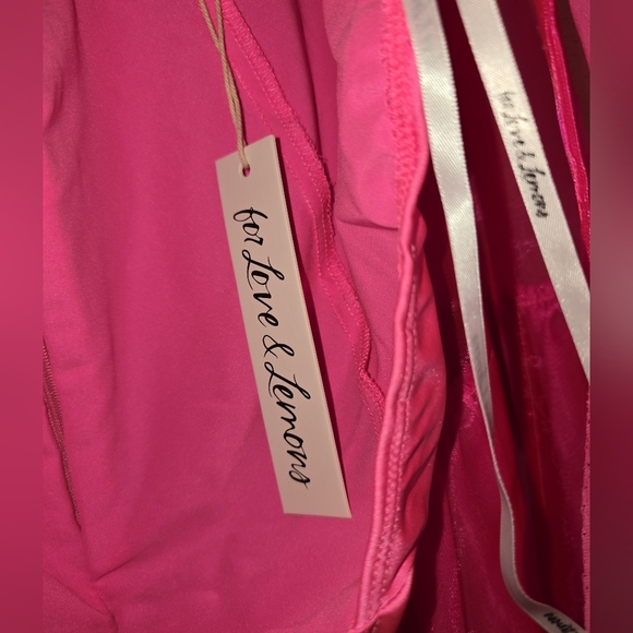 NWT For Love And Lemons Juni Maxi Dress in Pink XL Strapless Tiered Slit Skirt - Picture 14 of 16